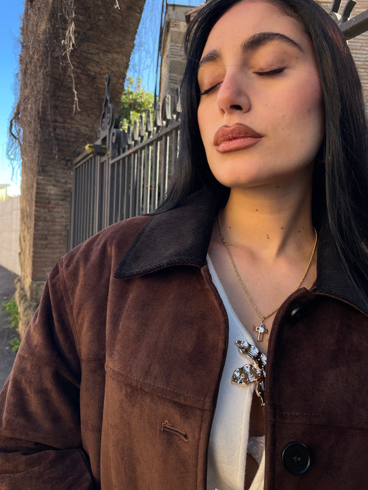 Cappotto Suede e costine