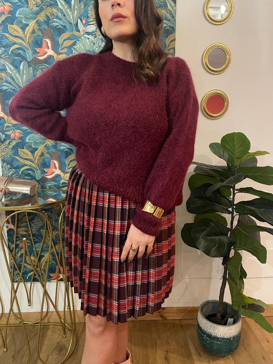 gonnellino tartan prugna