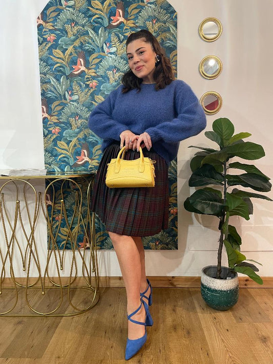 gonnellino tartan blu