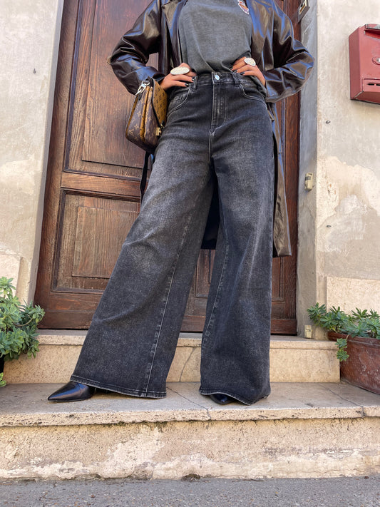 Jeans palazzo stone Grey