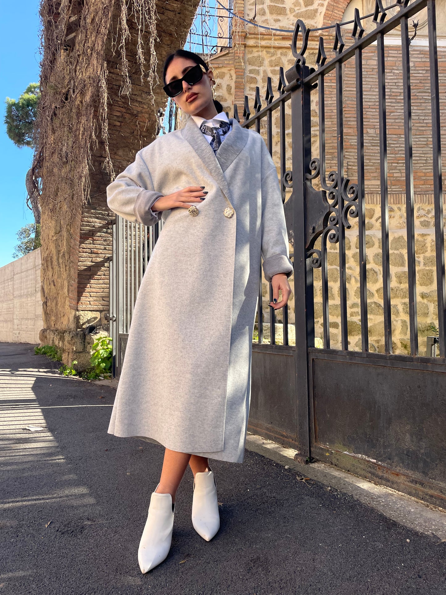 Cappottino grigio perla