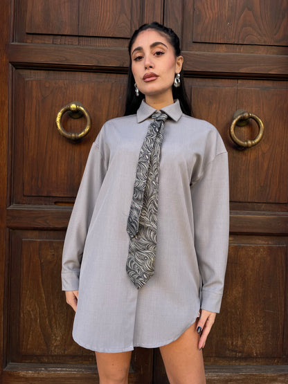 Camicia grigio perla
