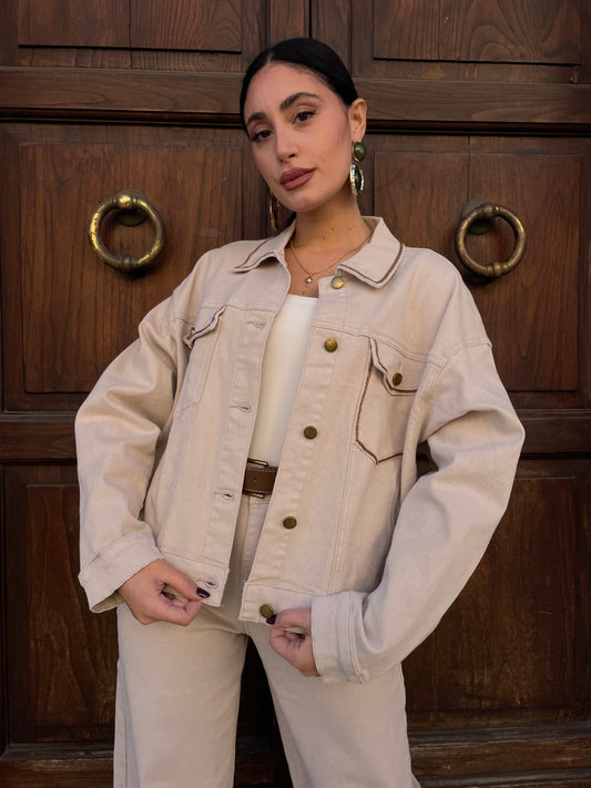 Giacchino jeans beige