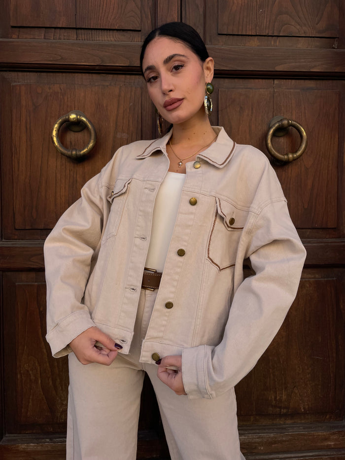Giacchino jeans beige