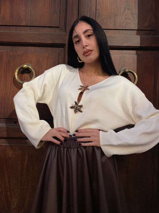 Maglioncino Gold flower