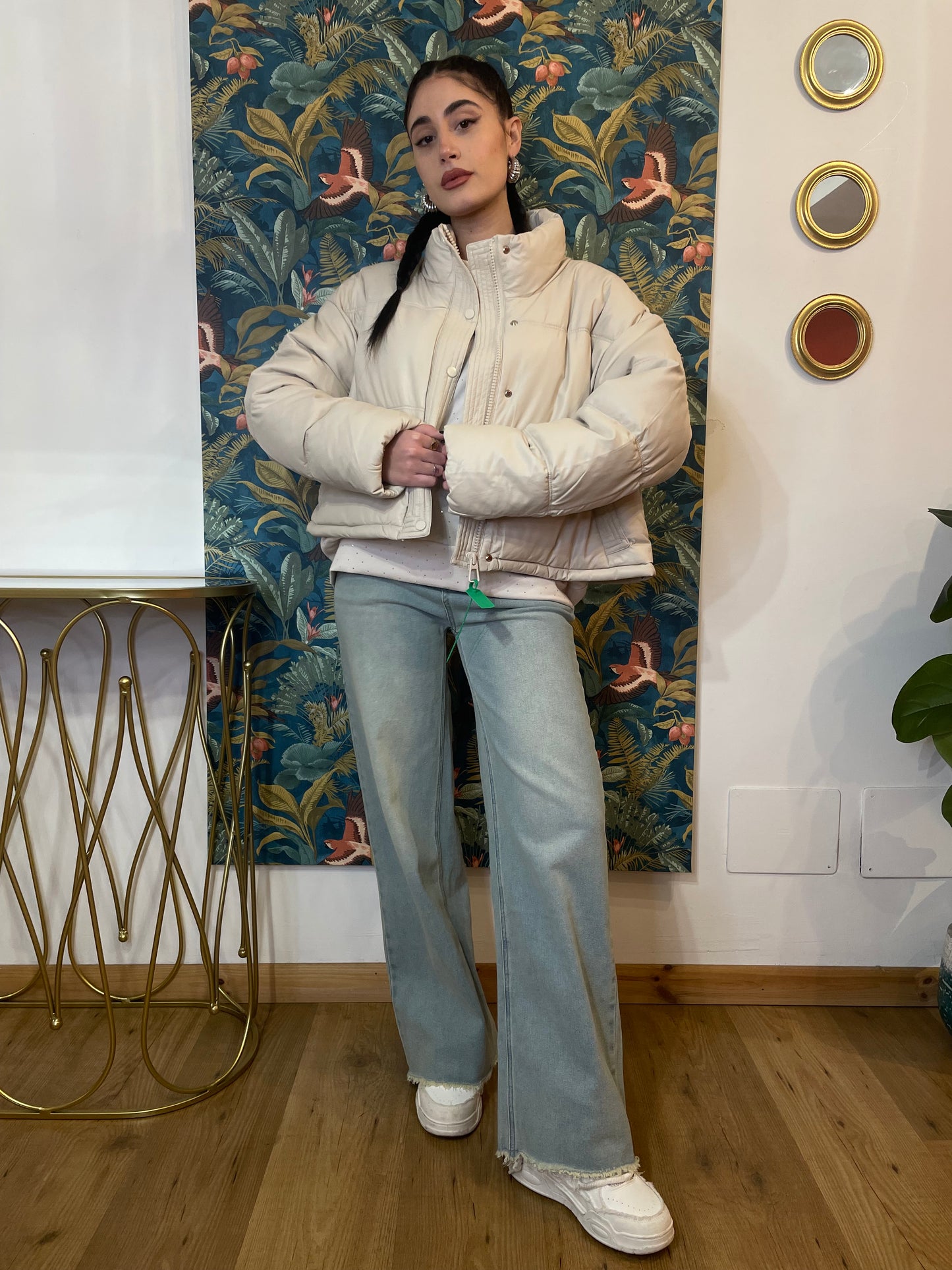 Bomber panna eco pelle