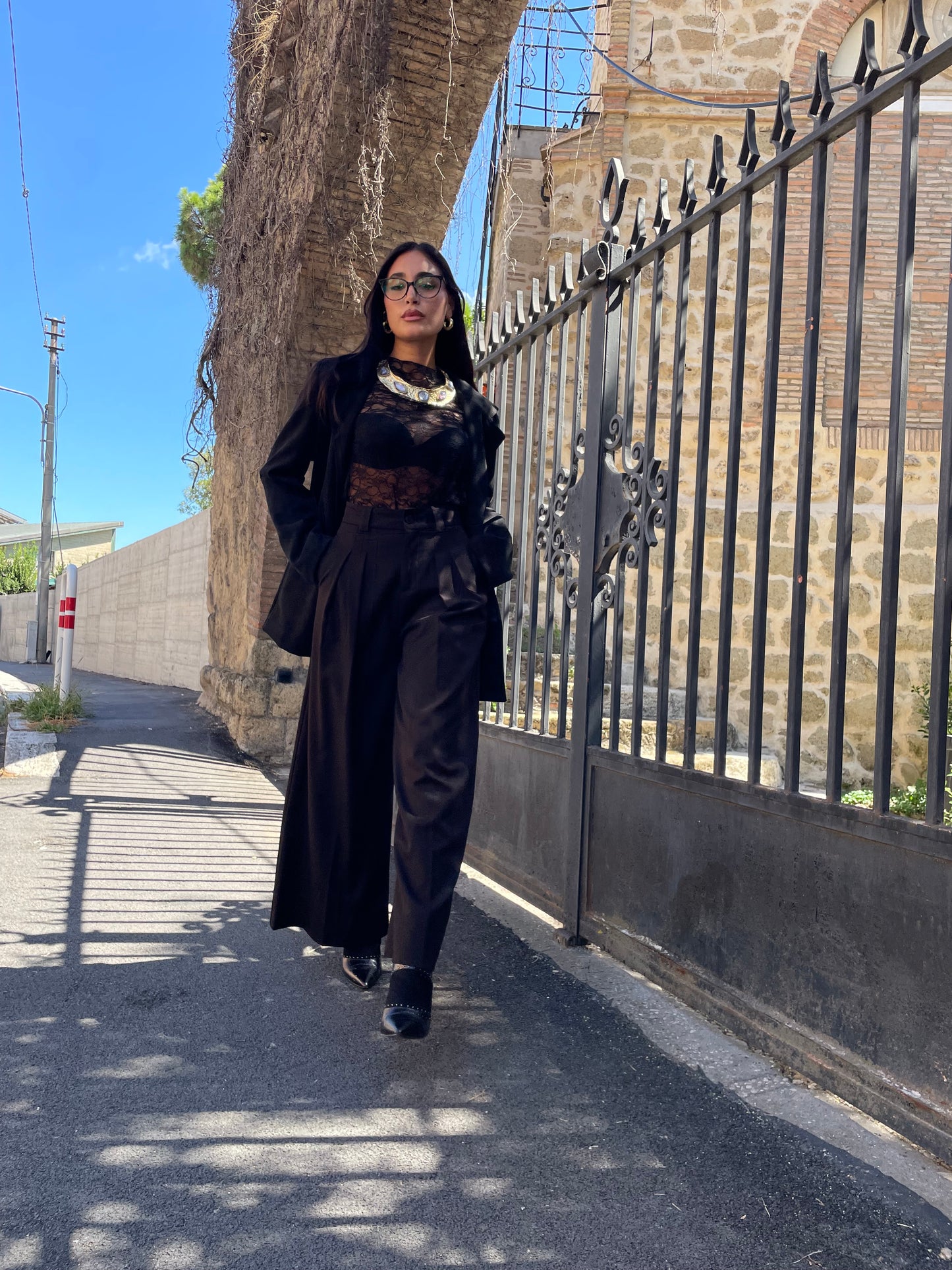 Pantalone palazzo Black