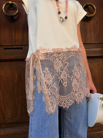 T-shirt pizzo rosa