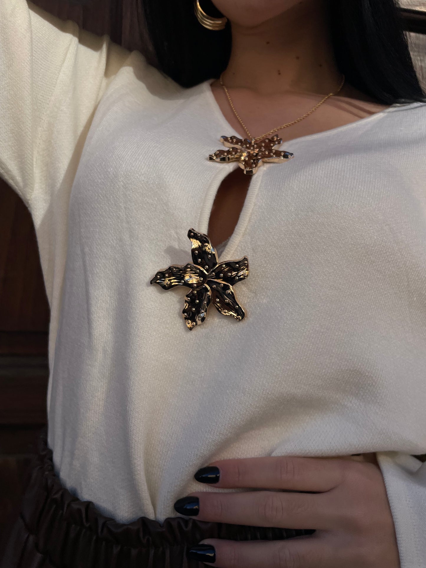 Maglioncino Gold flower