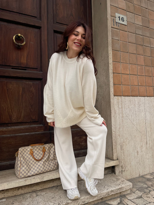 Coordinato maglia panna