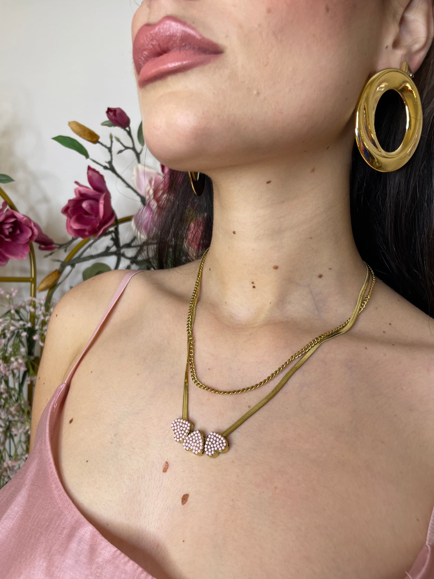 Collana doppia cuori