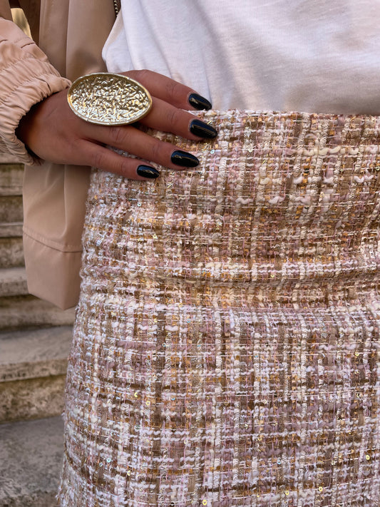 Minigonna in tweed