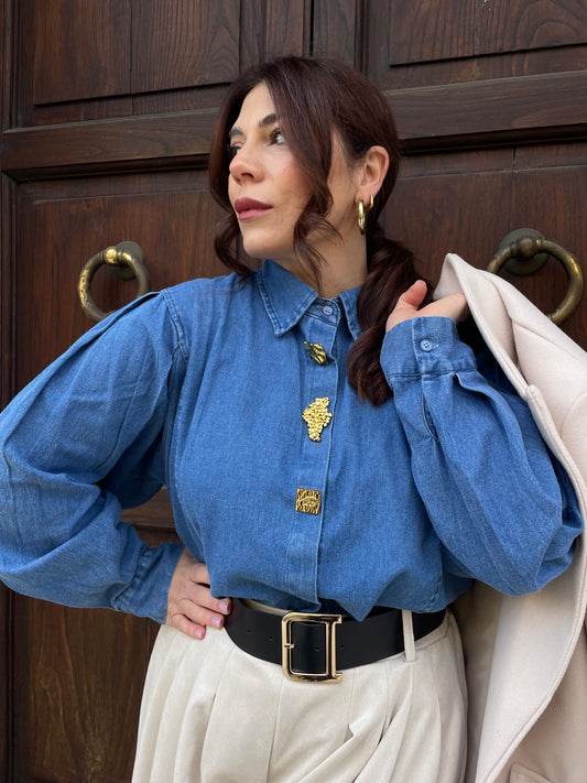 Camicia denim medio