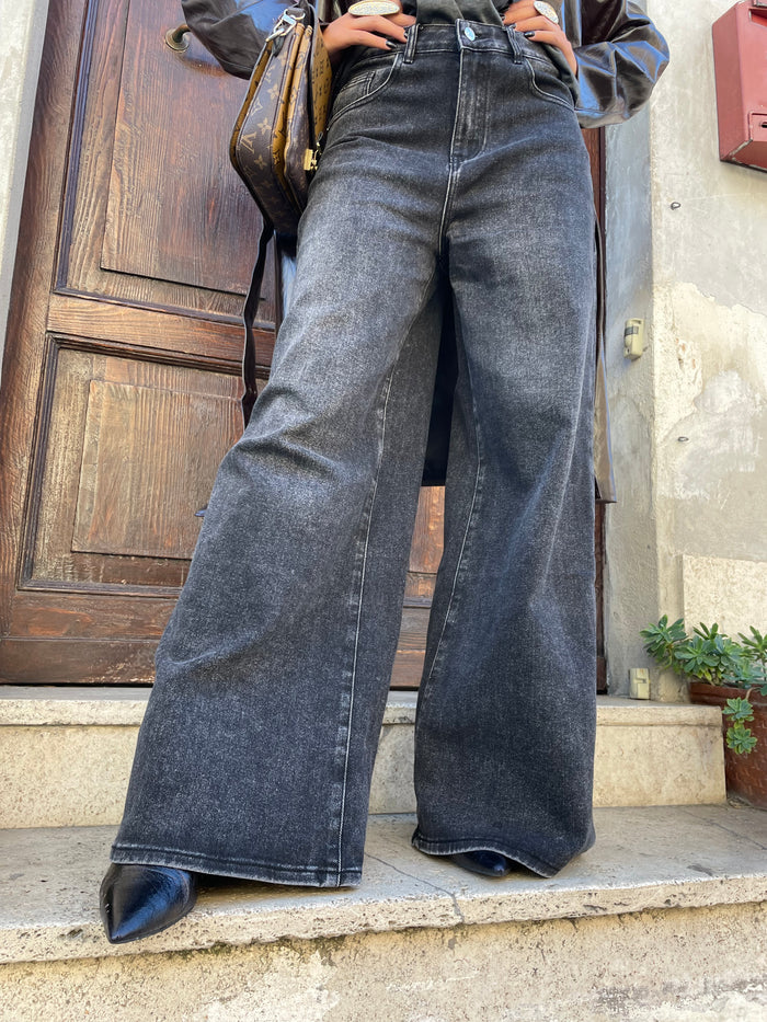 Jeans palazzo stone Grey