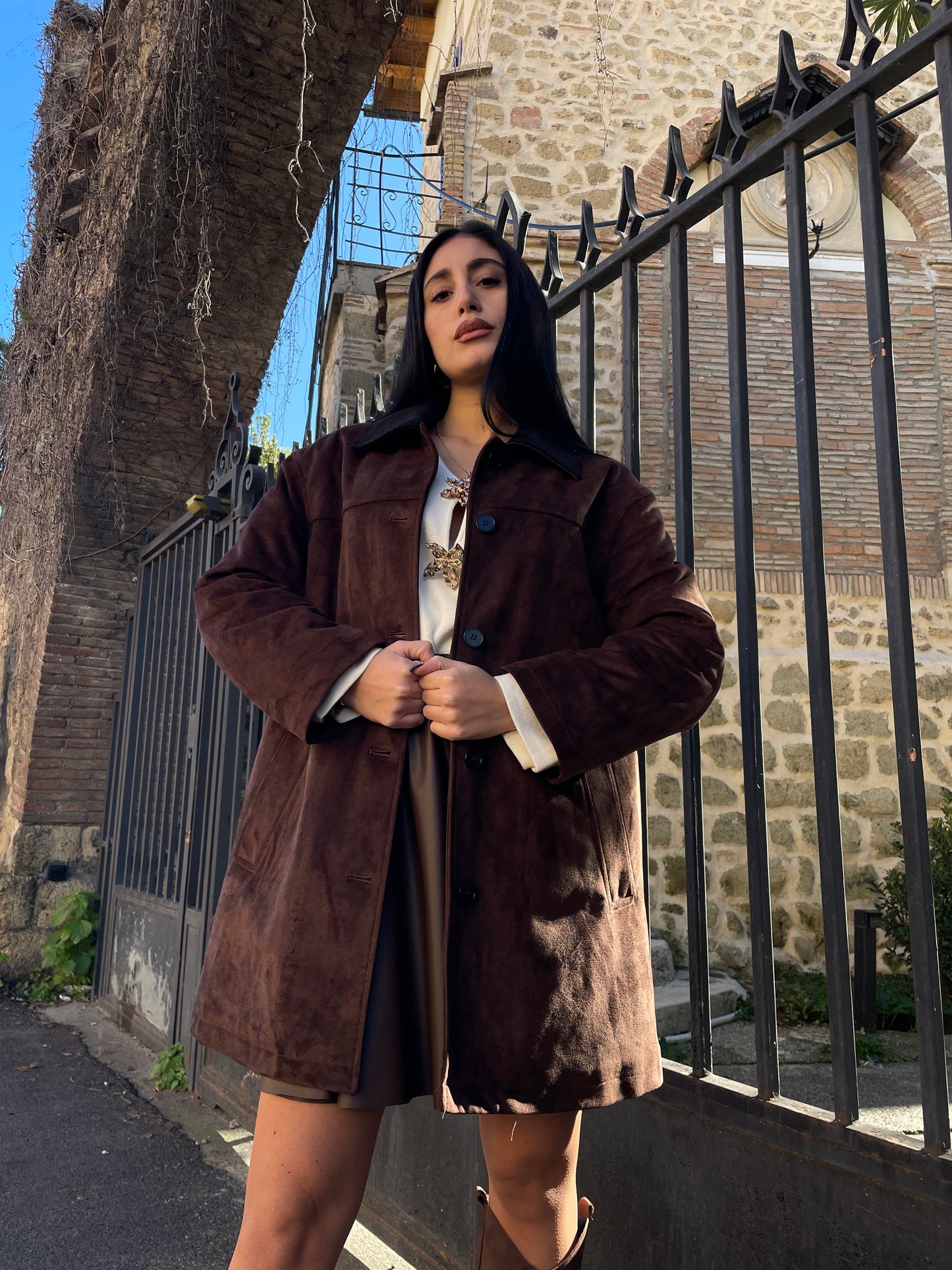 Cappotto Suede e costine