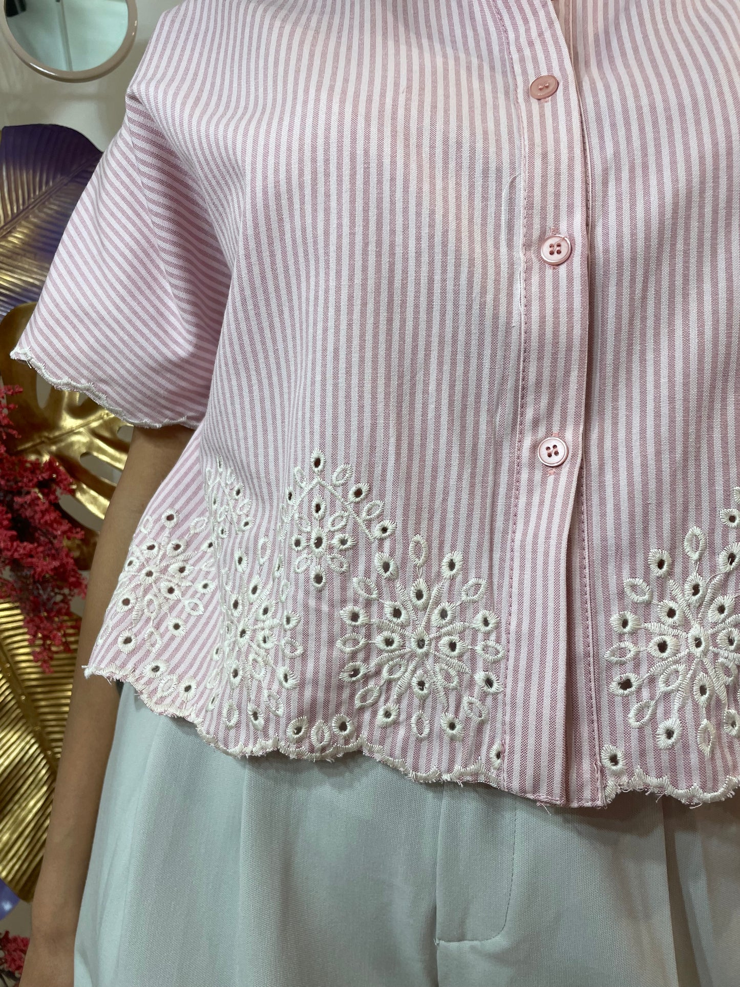 Camicetta righina Pink