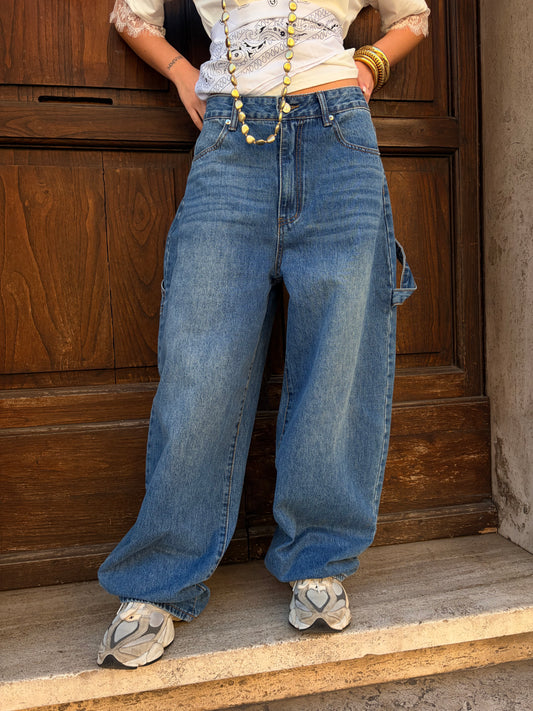 Jeans cuori blu