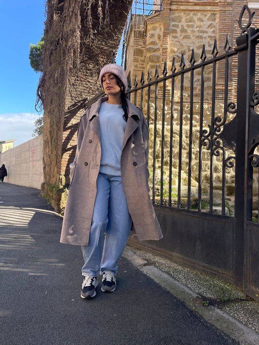 Cappotto casual écru