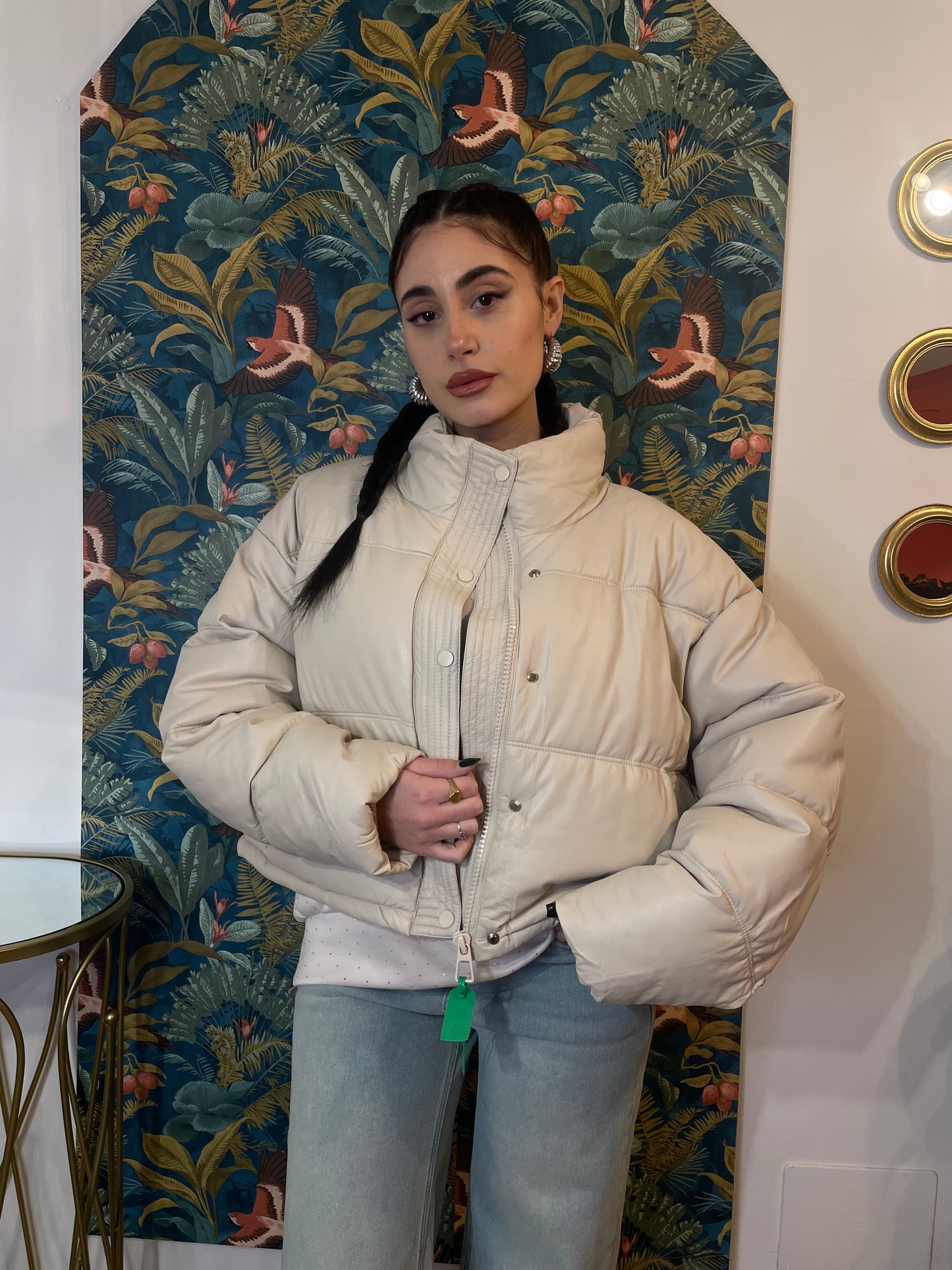 Bomber panna eco pelle