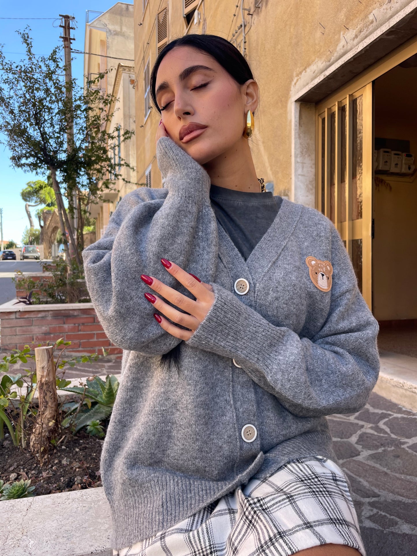 Cardigan Teddy Grey