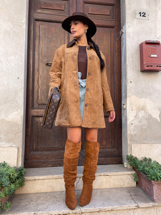 Cappotto Suede camel