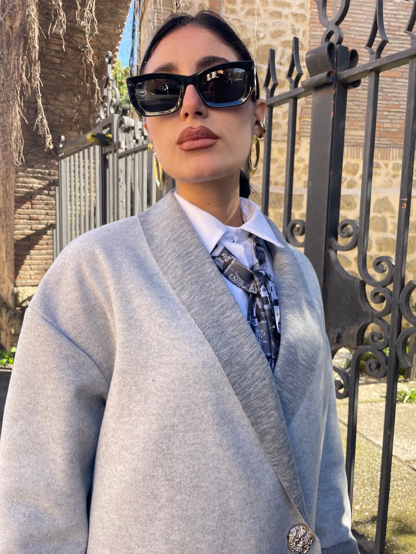 Cappottino grigio perla