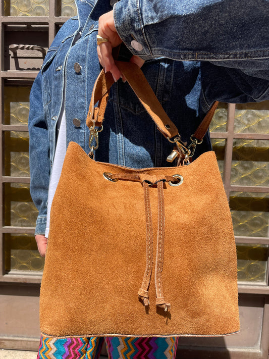 Borsa secchiello camel