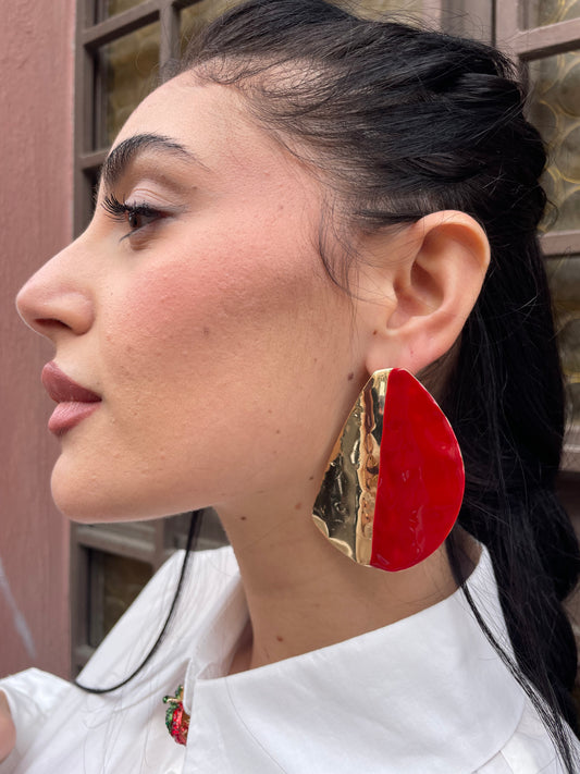 Orecchìni red and gold
