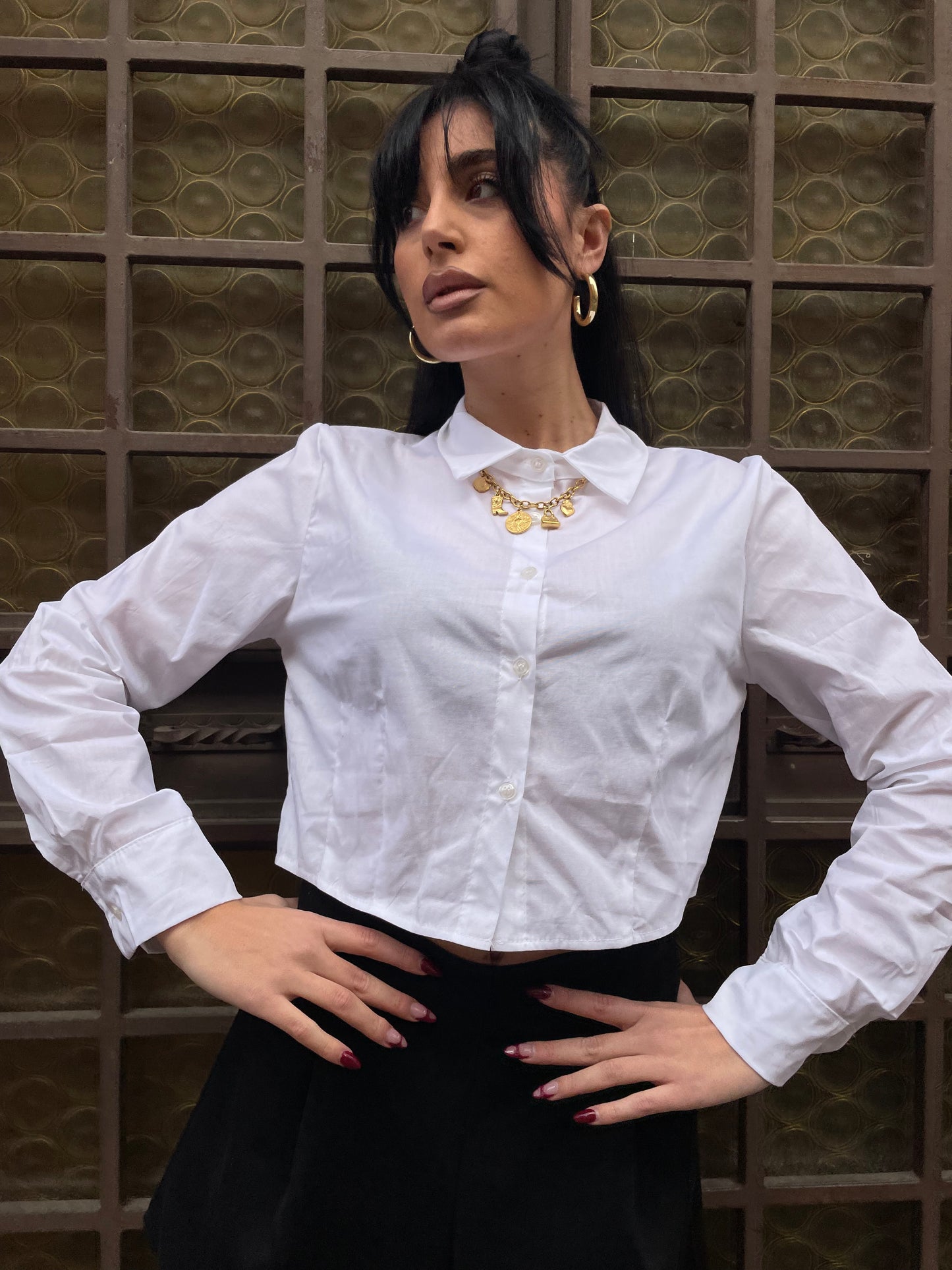 Camicetta crop bianca