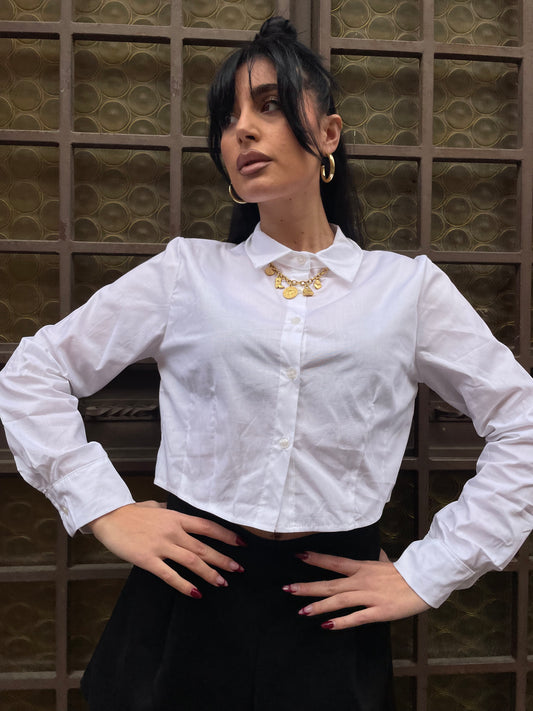 Camicetta crop bianca