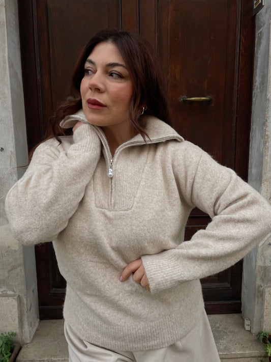 Maglione perl beige