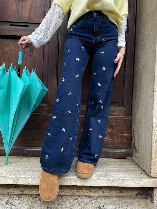 Jeans fiocchettò