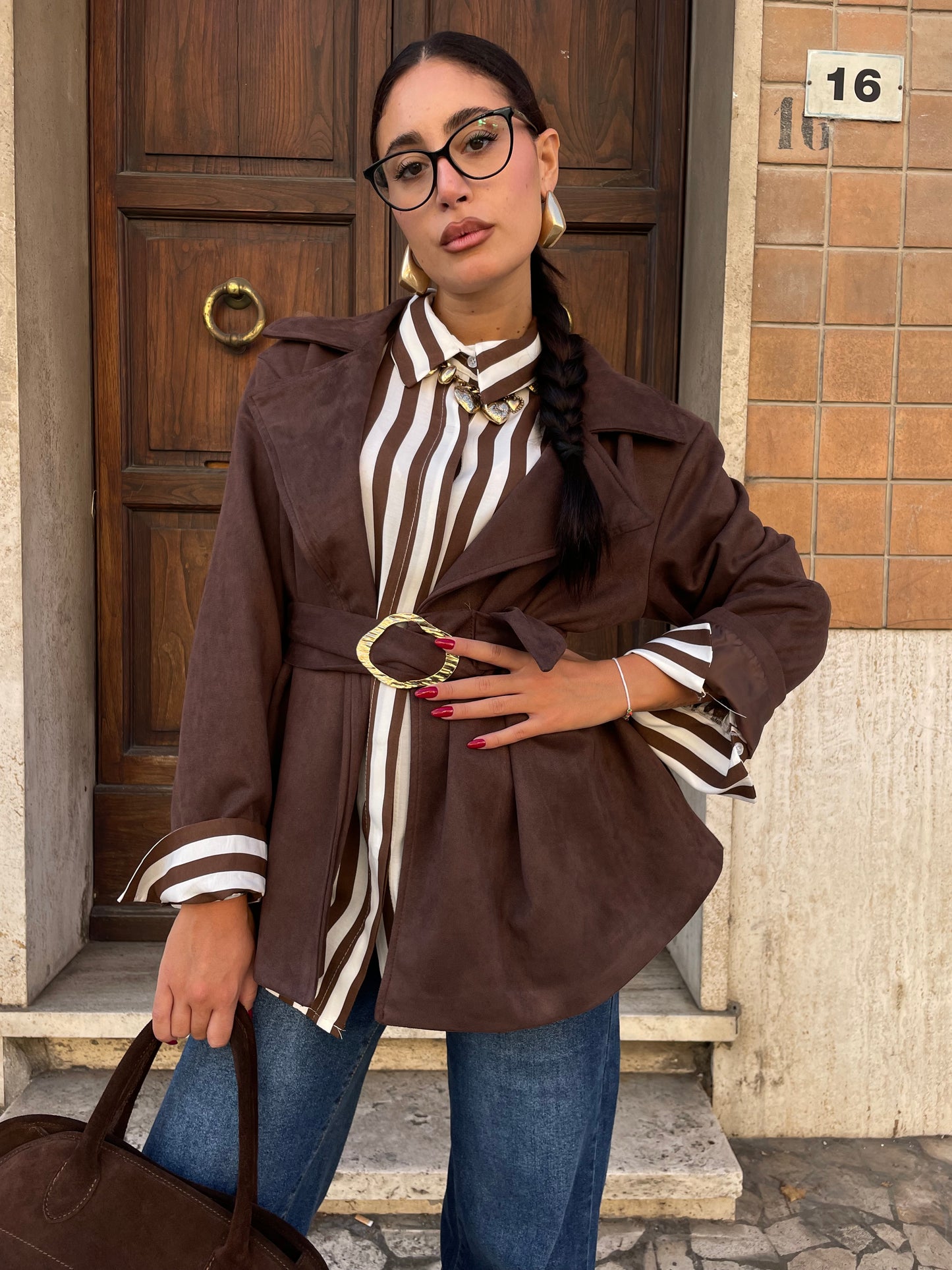 Giacca Suede cacao gioiello