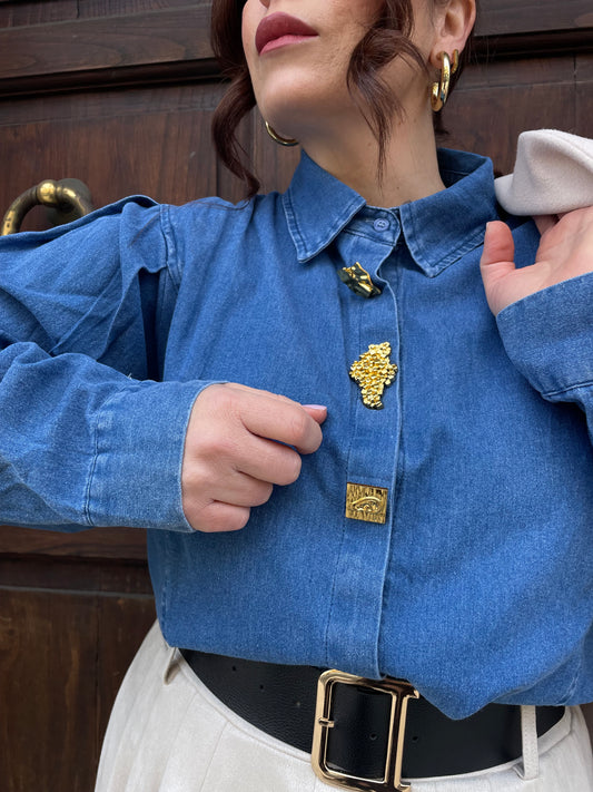 Camicia denim medio