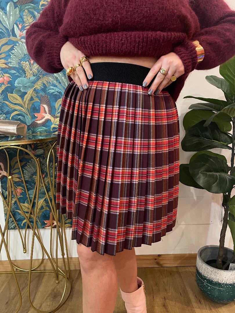 gonnellino tartan prugna